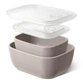Beautiful 4-Piece Stoneware Bake and Store Set, Porcini Taupe by Drew Barrymore - USA MEGA SHOP