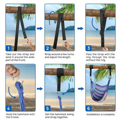 FGY Hammock Chair Swing Portable Canvas Camping Hanging Seat for Outdoor Indoor