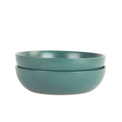 10 Strawberry Street Wazee Matte 9"/48oz Serving Bowl, Set of 2, Emerald Green