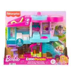 Fisher-Price Little People Barbie Beach House Toddler Playset with Figures & Accessories - USA MEGA SHOP