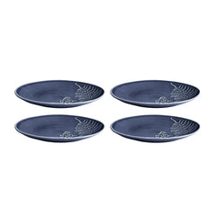 Better Homes & Gardens Ellie Blue Stoneware 12 Piece Dinnerware Set