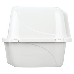 Van Ness Pets Odor Control Large Enclosed Cat Litter Box, Hooded, Pearl