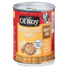 Ol' Roy Chicken & Rice Dinner Meaty Loaf Wet Dog Food, 13.2 oz Can (6 - 12 packs)