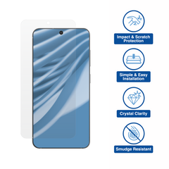 onn. Glass Screen Protector for Samsung Galaxy S25 and Samsung Galaxy S24 with Easy Installation Box