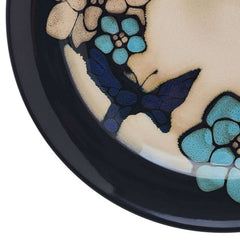 Pfaltzgraff Painted Butterfly Blue 12 Piece Stoneware Dinnerware Set Tan