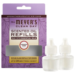 Mrs. Meyer's Clean Day Premium Scented Oil Plug-in Diffuser, Air Freshener Refills - Compassion Flower - 0.67 fl oz, 2 pack