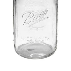 Ball Mason Glass Jar Wide Mouth with Lid and Band Quart 32 oz, 6-Pack
