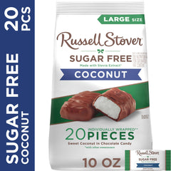 RUSSELL STOVER Sugar Free Coconut in Chocolate Candy, 10 oz. bag