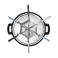 Beautiful 3 Qt Electric Fondue Set with Bonus 2 qt Ceramic Pot, Black Sesame by Drew Barrymore