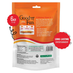 Good ’n’ Fun Triple Flavor Chews, 7 Inch Rolls, Rawhide for Dogs, 6 Count