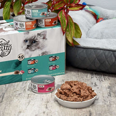 Special Kitty Surf & Turf Pate Wet Cat Food Variety Pack, 5.5 oz Cans (40 Pack)