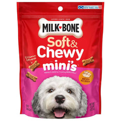 (5 pack) Milk Bone Soft & Chewy Mini’s Dog Treats, Made with Real Chicken, 4.5 oz Pouch