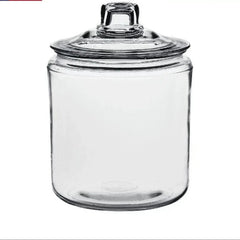1 Gallon Heritage Hill Glass Jar Wide Mouth Food Storage Canister With Lid