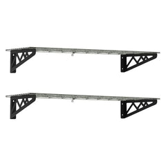 SafeRacks Wall Shelf Combo Kit, Two Shelves, Four Deck Hooks - USA MEGA SHOP