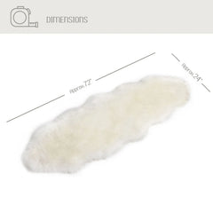 100% Genuine Sheepskin Rug, 5'10" x 1'11" - USA MEGA SHOP