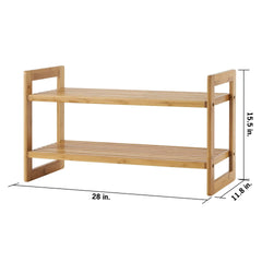 TRINITY Bamboo 2-tier Shoe Rack, 2-pack - USA MEGA SHOP