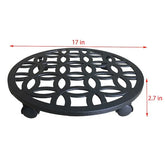 allen + roth 17-in L x 17-in D x 2.7-in H Black Plant Caddy - USA MEGA SHOP