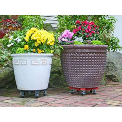 Bosmere 14-in L x 14-in D x 3.5-in H Plastic Terra Cotta Plant Caddy - USA MEGA SHOP