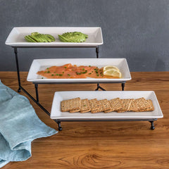 Better Homes & Gardens White Porcelain 3 Tiered Serve Set