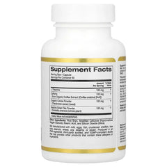 California Gold Nutrition, TheanineUPâ„¢, L-Theanine & Caffeine Plus Cocoa, and Matcha, 60 Veggie Capsules - USA MEGA SHOP