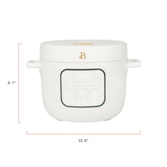 Beautiful 14-Cup Cooked, 6-Cups Uncooked Electric Rice and Grain Cooker, EverGood™ Ceramic Nonstick Coating, by Drew Barrymore