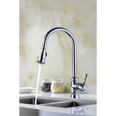 ANZZI Sails Pull-Down Single-Handle Kitchen Faucet - Chrome