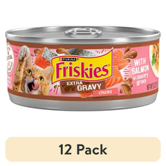 Purina Friskies Extra Gravy Chunky, Soft Salmon, Wet Cat Food, 5.5 oz Can