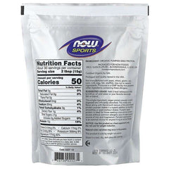 NOW Foods, Sports, Organic Pumpkin Seed Protein Powder, Unflavored, 1 lb (454 g)