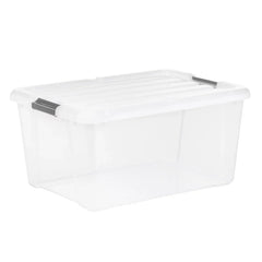 IRIS 45QT Clear Storage Bin with Buckles, 6-pack - USA MEGA SHOP