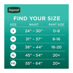 Depend Fresh Protection Adult Incontinence Underwear for Women, Extra-Large - Blush, 80 ct.