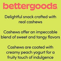 bettergoods Peach Flavored Yogurt Covered Cashews, 9.5 oz