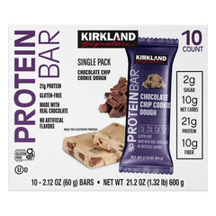 Kirkland Signature Protein Bars, Chocolate Chip Cookie Dough, 40-Count (4 Pack of 10)