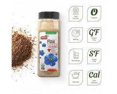 Badia Organic Ground Flax Seed, 16 oz - Superfood High in Fiber & Omega-3,