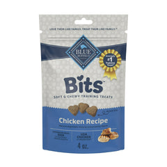 (4 pack) Blue Buffalo Bits Soft Dog Treats for Training, Enhanced with DHA, 4-oz. Bag