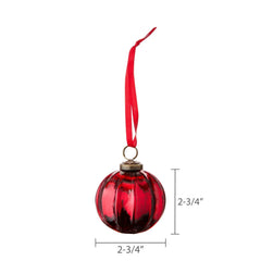 6 Count Red Glass Ball Christmas Ornaments, 3", by Holiday Time - USA MEGA SHOP