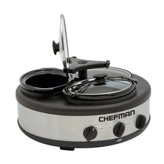 Chefman Triple Slow Cooker - Stainless Steel