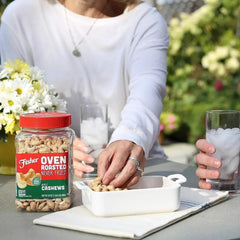 Fisher Oven Roasted Never Fried Whole Cashews, 24 oz.