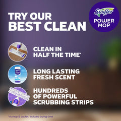 Swiffer Power Mop, Floor Cleaner, Tile, Vinyl, Laminate, Wood, Floor Cleaner, Cleaning Set - USA MEGA SHOP