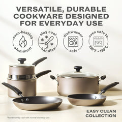 Farberware Easy Clean 8 Inch Nonstick Frying Pan / Skillet, Dishwasher Safe, Champagne