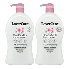 2-Pack LoverCare Goat's Milk Cherry Blossom Body Wash 40.7 fl oz (1200ml)
