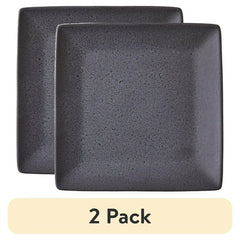 (2 pack) Better Homes & Gardens Anderson Cream Square-Shaped Dinner plate