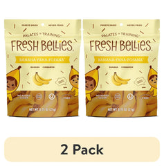 Fresh Bellies Banana-Fana-Fofana Freeze-Dried Toddler Snack, 0.75 oz, Resealable Pouch, 3 Ingredients, Vegan, Gluten-Free