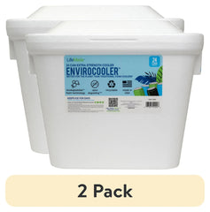Lifoam 28Qt Envirocooler 24 Can Capacity Foam Cooler, White, 1 Count and FreezPak Small Ice Pack, 1 Count