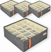 20-GridDrawerOrganizers_UnderwearandSockOrganizersforClothing_Belts_ClosetStorage-FoldableDividersforSocks_Ties_Packof4 - USA Mega Shop