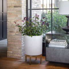 21.5” Capri Planter with Wood Stand by Veradek, 2-pack