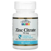21stCentury_ZincCitrate_50mg_60Tablets - USA Mega Shop