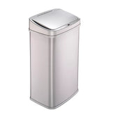 Nine Stars 13.2-Gal. Stainless Steel Sensor Trash Can - Silver - USA MEGA SHOP