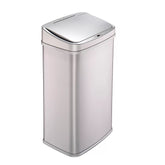 Nine Stars 13.2-Gal. Stainless Steel Sensor Trash Can - Silver