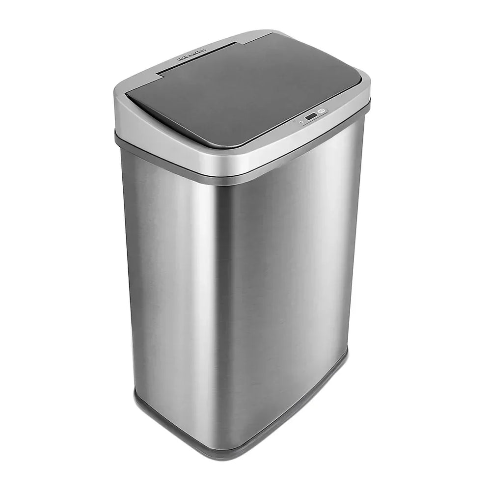 Nine Stars 13.2-Gal. Stainless Steel Sensor Trash Can - USA MEGA SHOP