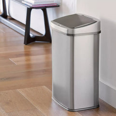 Nine Stars 13.2-Gal. Stainless Steel Sensor Trash Can - USA MEGA SHOP